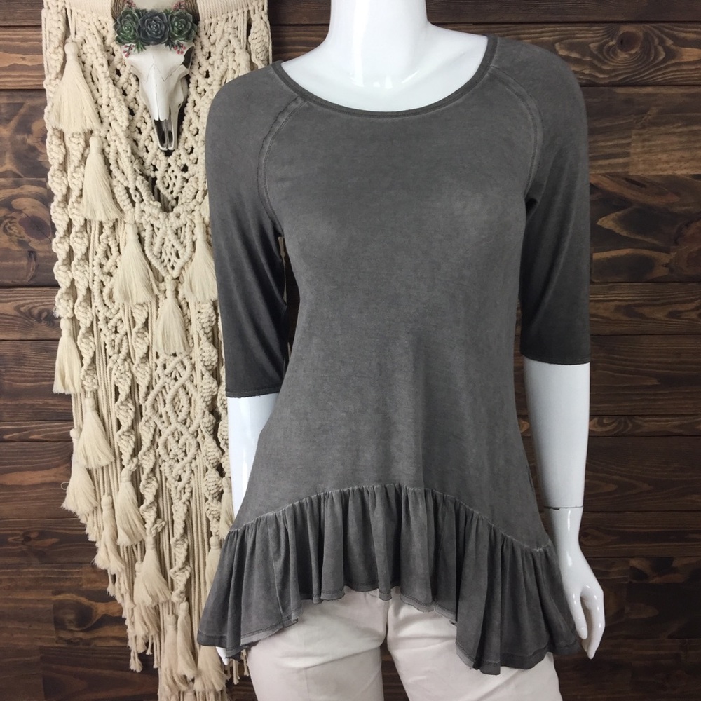 Dantelle |‎ Stonewash Ruffle Angled Blouse